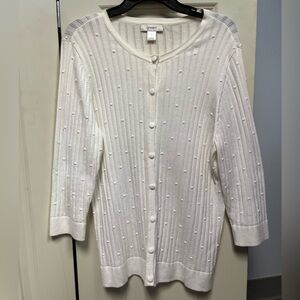 🚨CLEARANCE 0124-18 CJ Banks, white, button down top